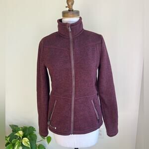 MCKINLEY WOMENS FLEECE ZIP JACKET MAROON SIZE SMALL